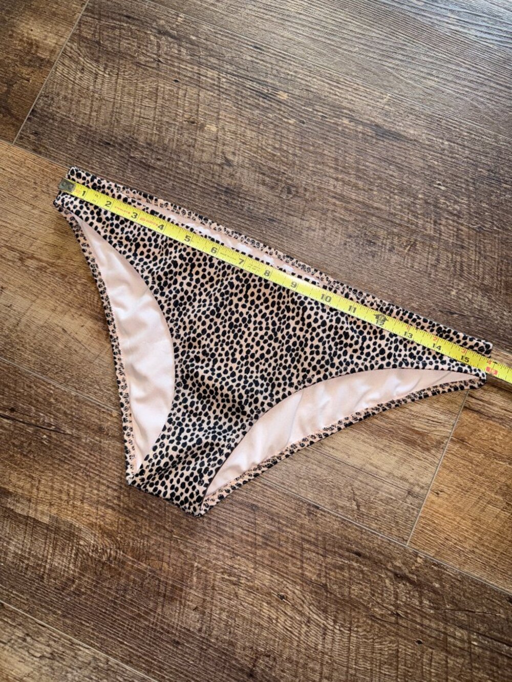 Shade & Shore bikini BOTTOM MED EUC spotted black & brown - Picture 3 of 5